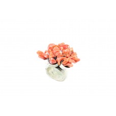Handcrafted Ring 925 Sterling Silver Natural Coral Fossil Freeform Gem Stone